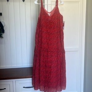 Joie Limited Edition Boho Style Red Floral Print Maxi Dress Size Medium NWT…